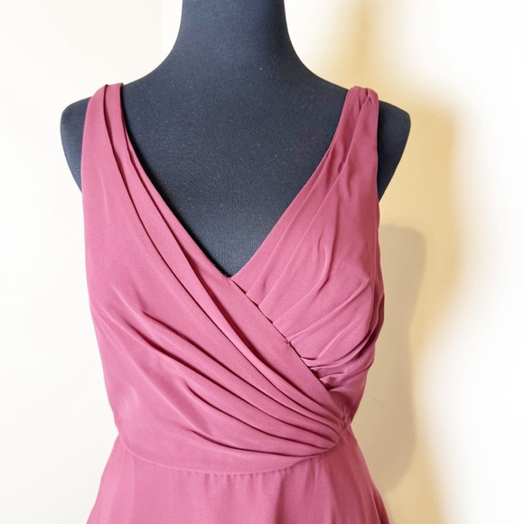 Alfred Angelo Bridesmaid wine color  Gown size 8 - Picture 3 of 11